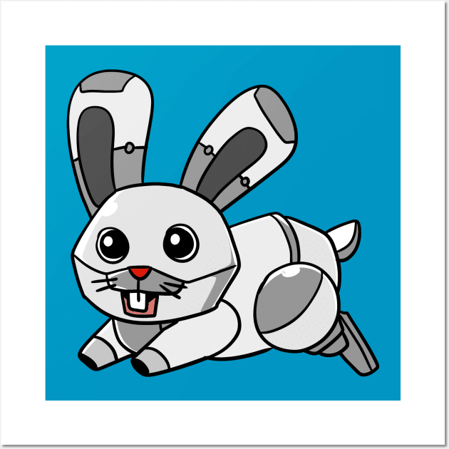 Robot Rabbit Wall Art by WildSloths